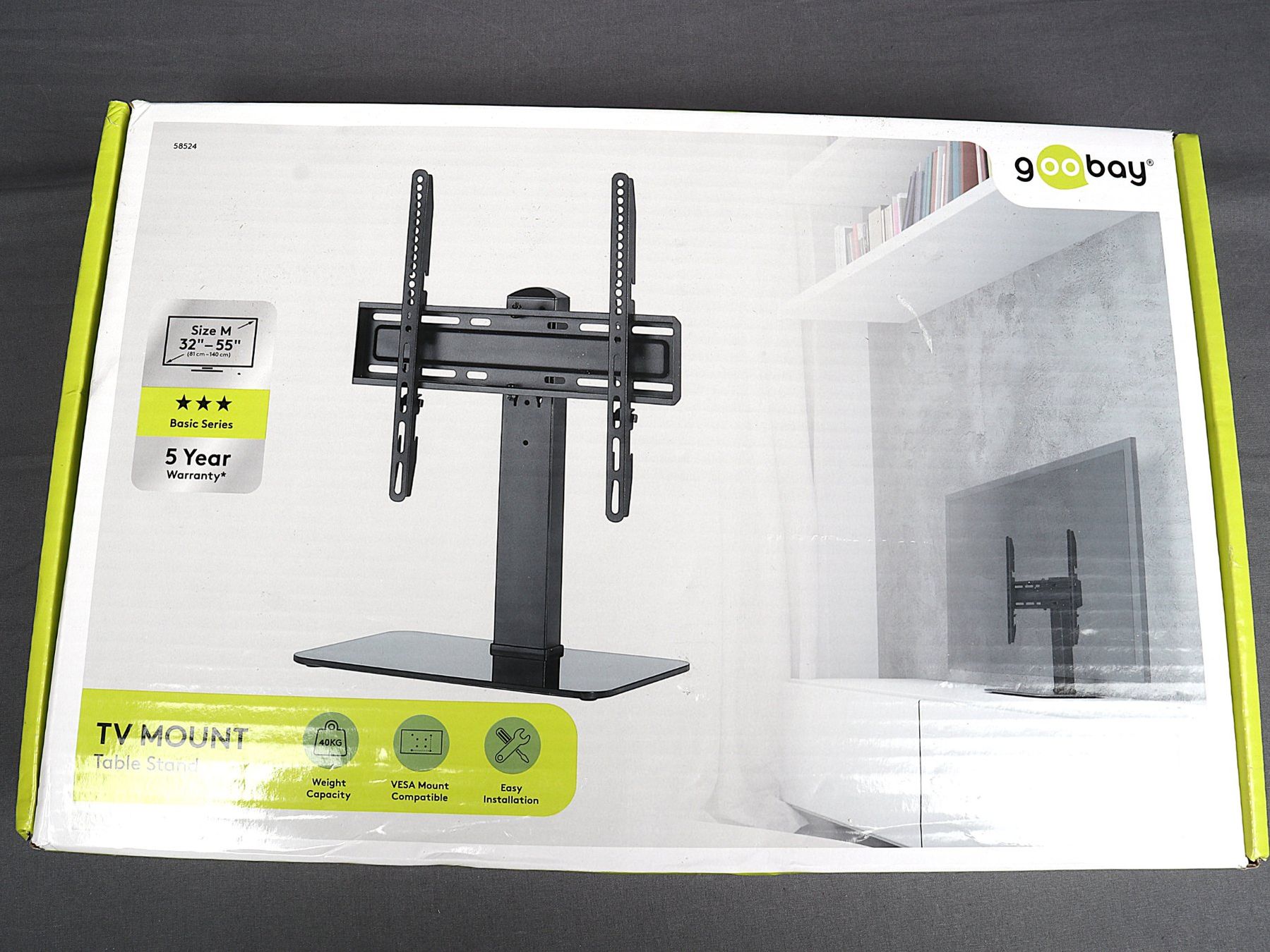 Wandhalterungen: GOOBAY TV Mount Table Stand 32"-55" – Gebraucht aus Steinen von Restwert_Steinen 1
