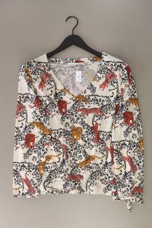 Oui Bluse mit Tigermuster Gr. 44 Langarm