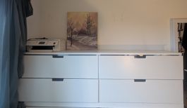 Nordli, Kommode mit 4 Schubladen, weiss, 160x54 cm