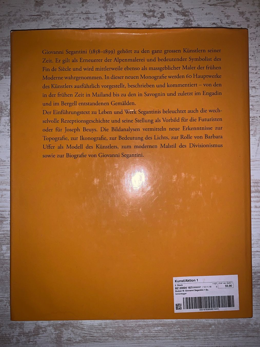 Libri: Buch Giovanni Segantini / Scheidegger & Spiess / B. Stutzer – Usato da Belp venduto da aprico 1