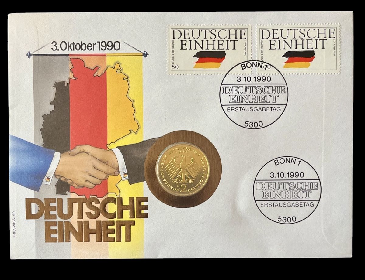 Tutti le monete: Münzbrief Deutsche Einheit  – Nuovo e nell'imballaggio originale da Winterthur venduto da Numismatica-Vitu