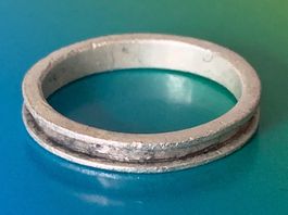 Silberring matt fein Rille (59)