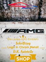 Mercedes AMG Emblem Schriftzug Neu in Schwarzmatt Metall