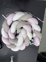 Nestchenschlange geflochten 180 cm weiß / beige / rosé