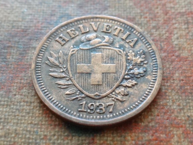 Tutti le monete: 1 Rp. 1937   (B) – Usato da Romanel-sur-Lausanne venduto da Swift13