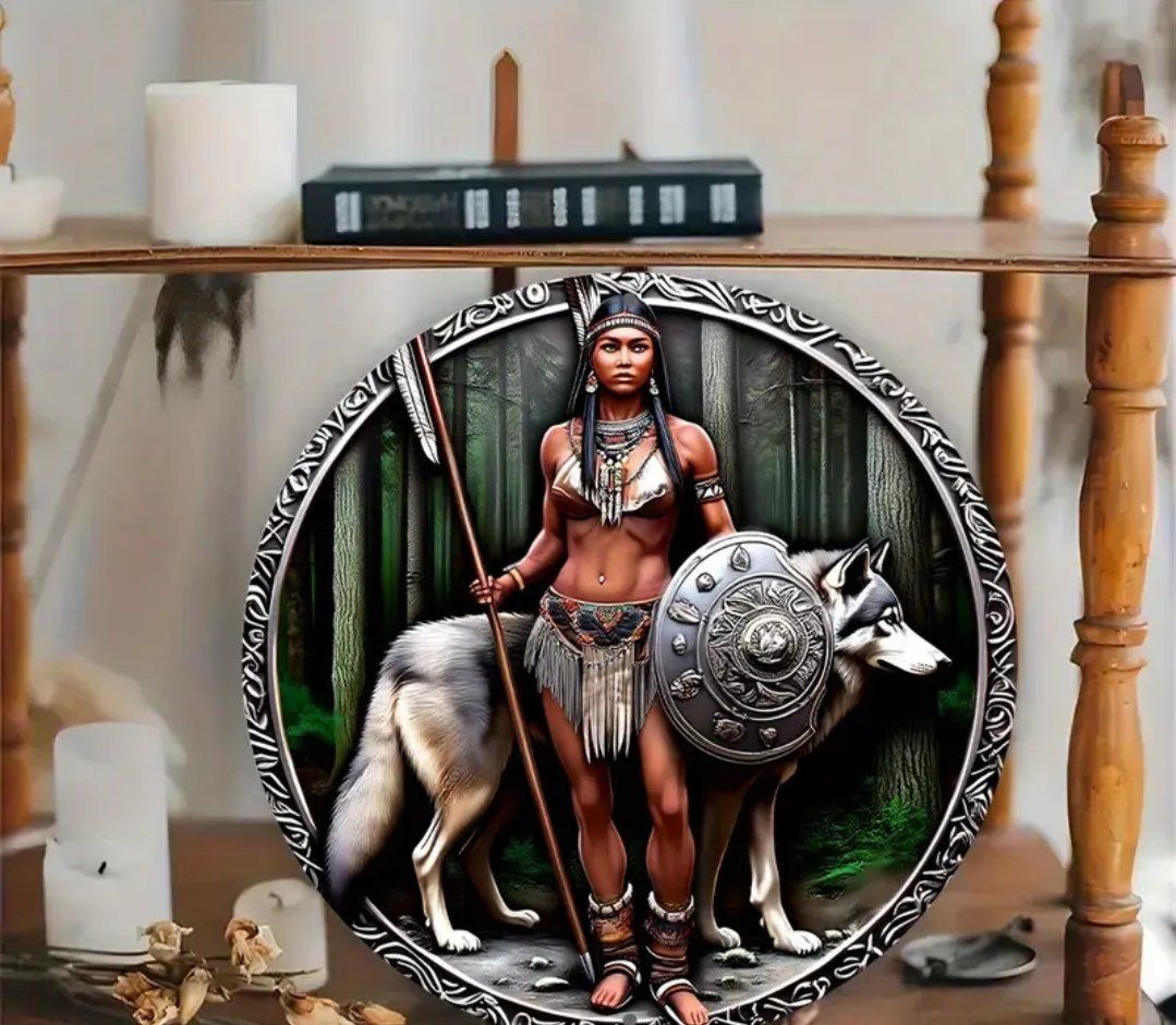 Schilder: Metallschild  Wolf 20cm Durchmesser / Bild – Neu und originalverpackt aus Walenstadt von emynmuil1 1