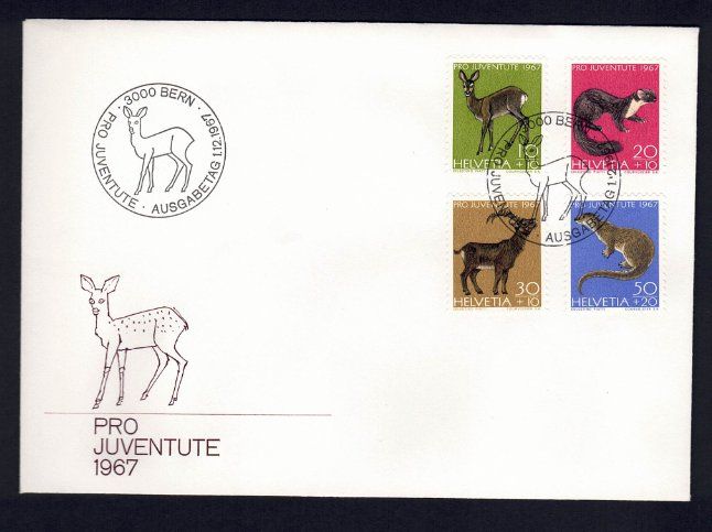 Tutti i francobolli: Pro Juventute 1967 FDC – Usato da Pfäffikon ZH venduto da Romulus