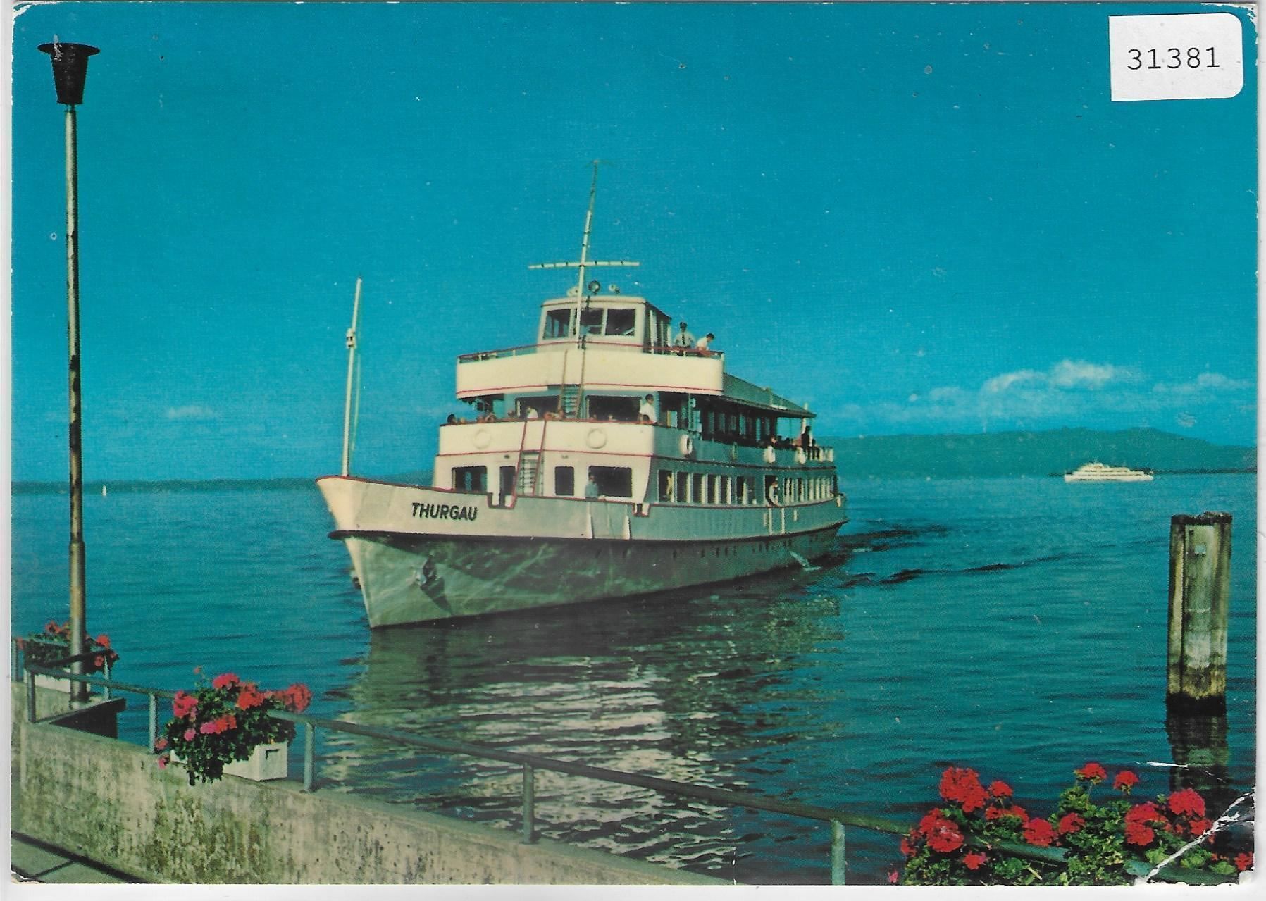 Cartoline postali: Bodensee-Motorschiff "Thurgau" – Usato da Ettingen venduto da Kartenplanet
