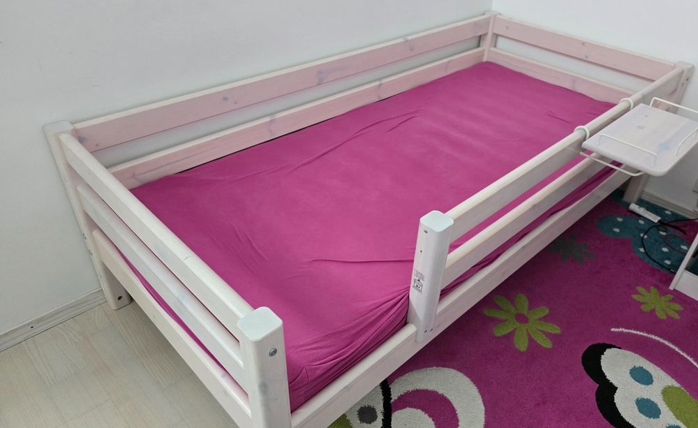 Flexa Bett Komplettset 3 Höhen weiss lasiert guter Zustand (Gebraucht ...