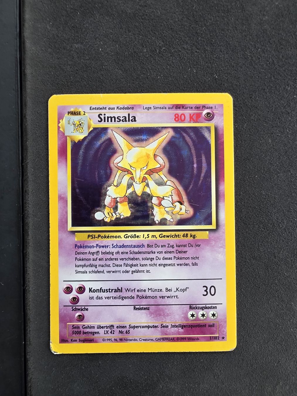 Pokémon Cartes à collectionner: Pokemon Karte Simsala Holo Base Set – D'occasion à oberbuchsiten par thug4