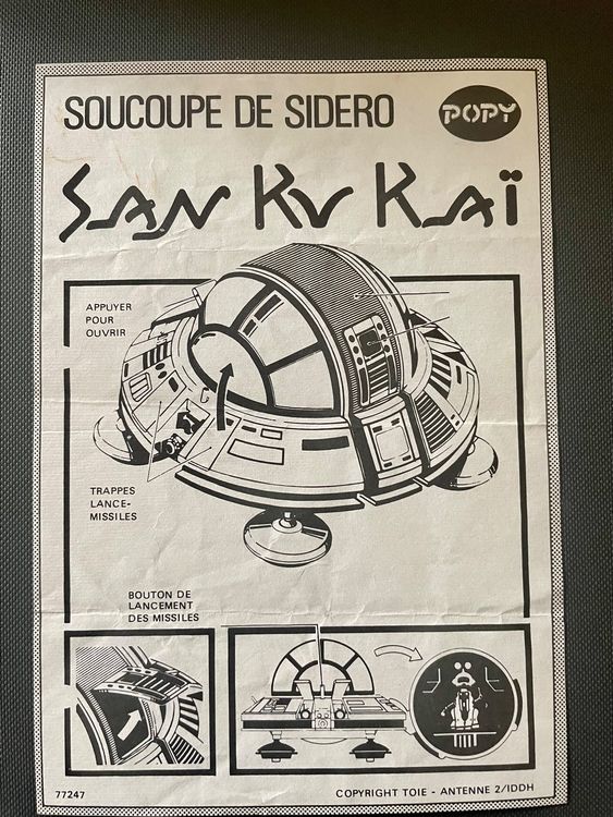 Jouet Vintage POPY – Soucoupe De Sidéro – San Ku Kai – Space Saucer AR0010624