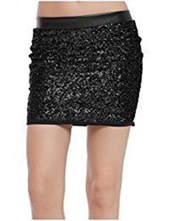 PAILLETTEN MINIROCK - SCHWARZ - ONE SIZE