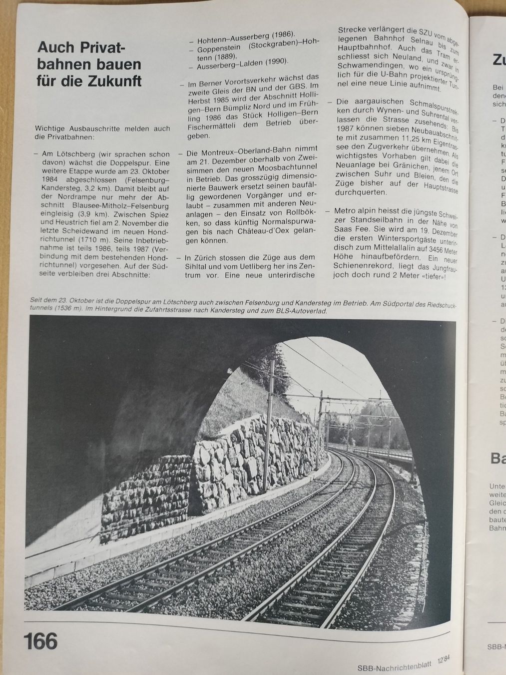 Riviste & Magazine: SBB CFF FFS Nachrichtenblatt von 1984 – Usato da Schwanden Sigrisw venduto da pho_2mc9 3