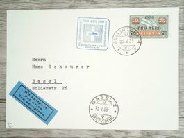 TR105 Enveloppe Suisse + Timbre 1938