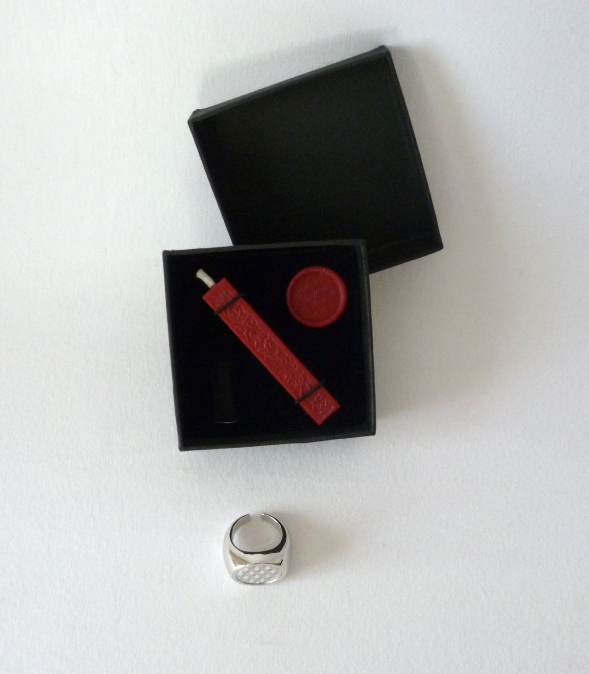 Timbri: Silber-Siegelring-Set - Blume des Lebens – Nuovo e nell'imballaggio originale da Mauren venduto da Yeelen 1