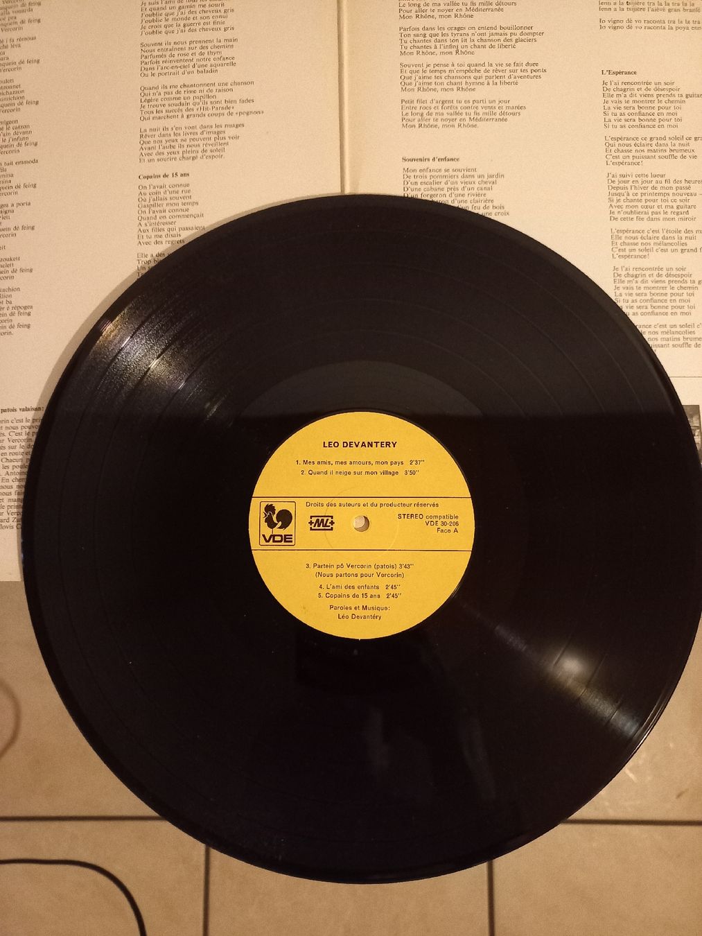 Dischi in vinile: Vinyle Leo Devantéry "Mes amis, mes amours, mon pays"! – Usato da Moutier venduto da mus_7vbp 3