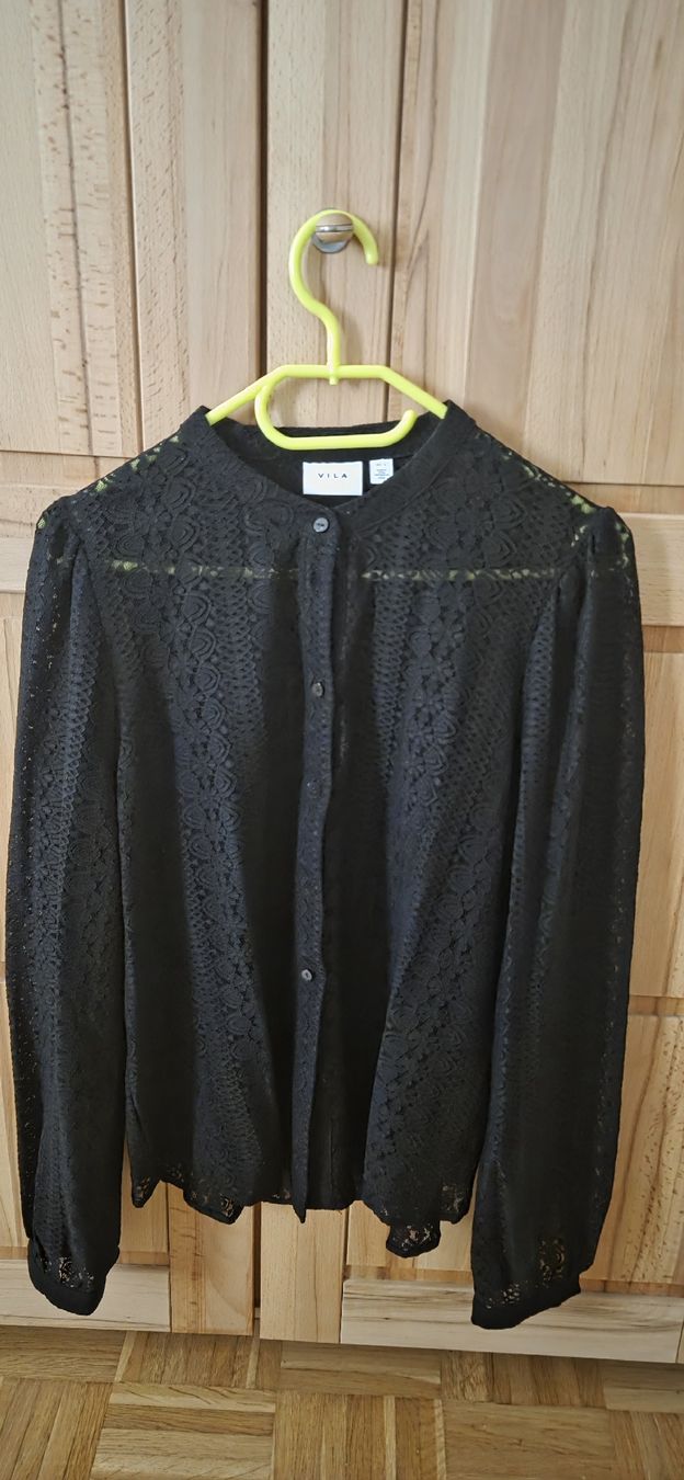 Blusen: VILA Bluse schwarz Grösse L Spitze  – Neu (gemäss Beschreibung) aus Kloten von bur_6gp9 1