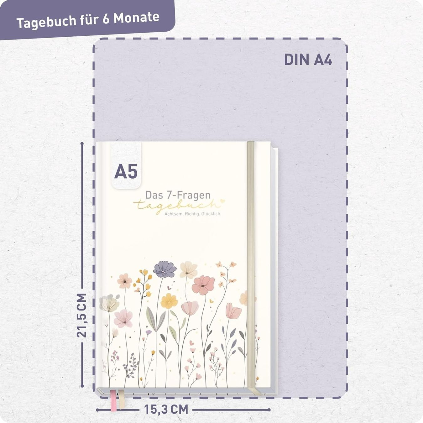 Libri: Achtsamkeitstagebuch A5 6 Monate Habit Tracker – Nuovo e nell'imballaggio originale da Suhr venduto da SchnapperCH 2
