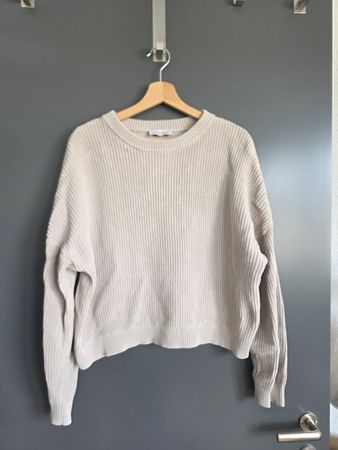 Anna Field Pullover gerippt beige Grösse M
