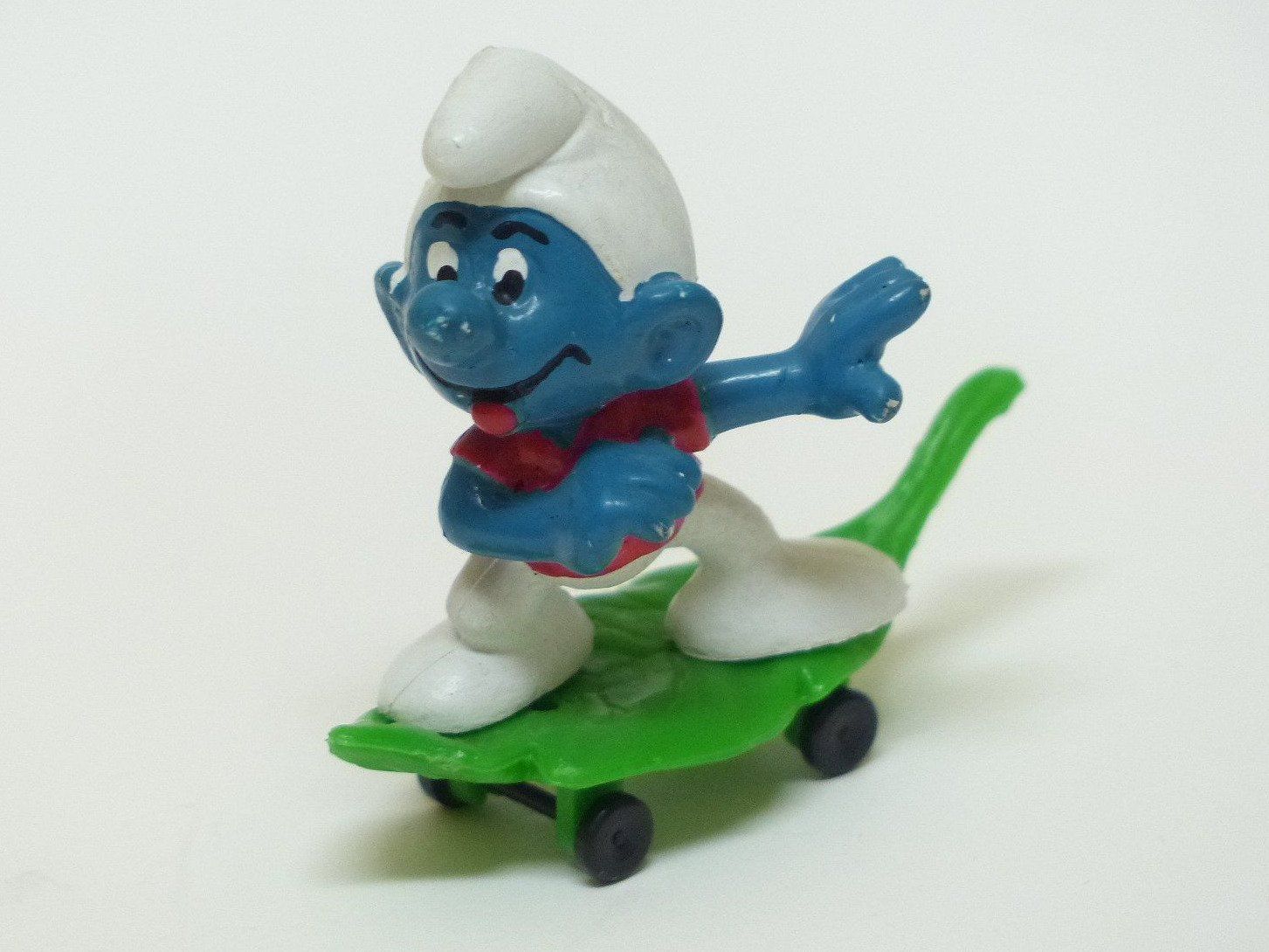 Schleich Statuette: Skateboardfahrer Schlumpf - 40204 – Usato da Zürich venduto da botschinski