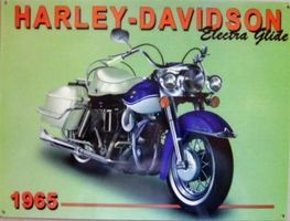 Blechschild-HARLEY-DAVIDSON-1965ELECTRA - 30 X 40 CM