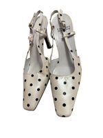 Charles Jourdan Paris Slingpumps Pünktchenmuster Gr. 37