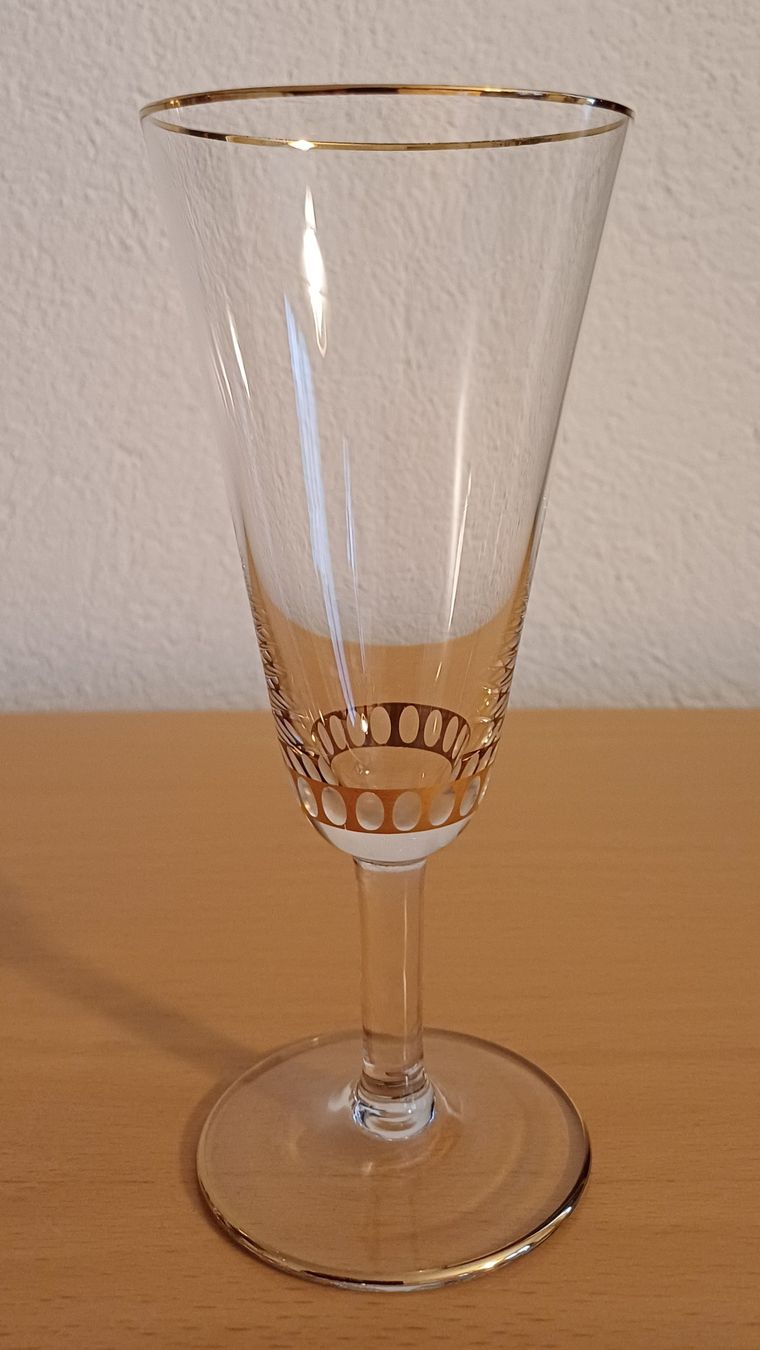 Bicchieri: 5 elegante Sektgläser mit Goldrand – Usato da Alpnach Dorf venduto da jkp_k62jg 1