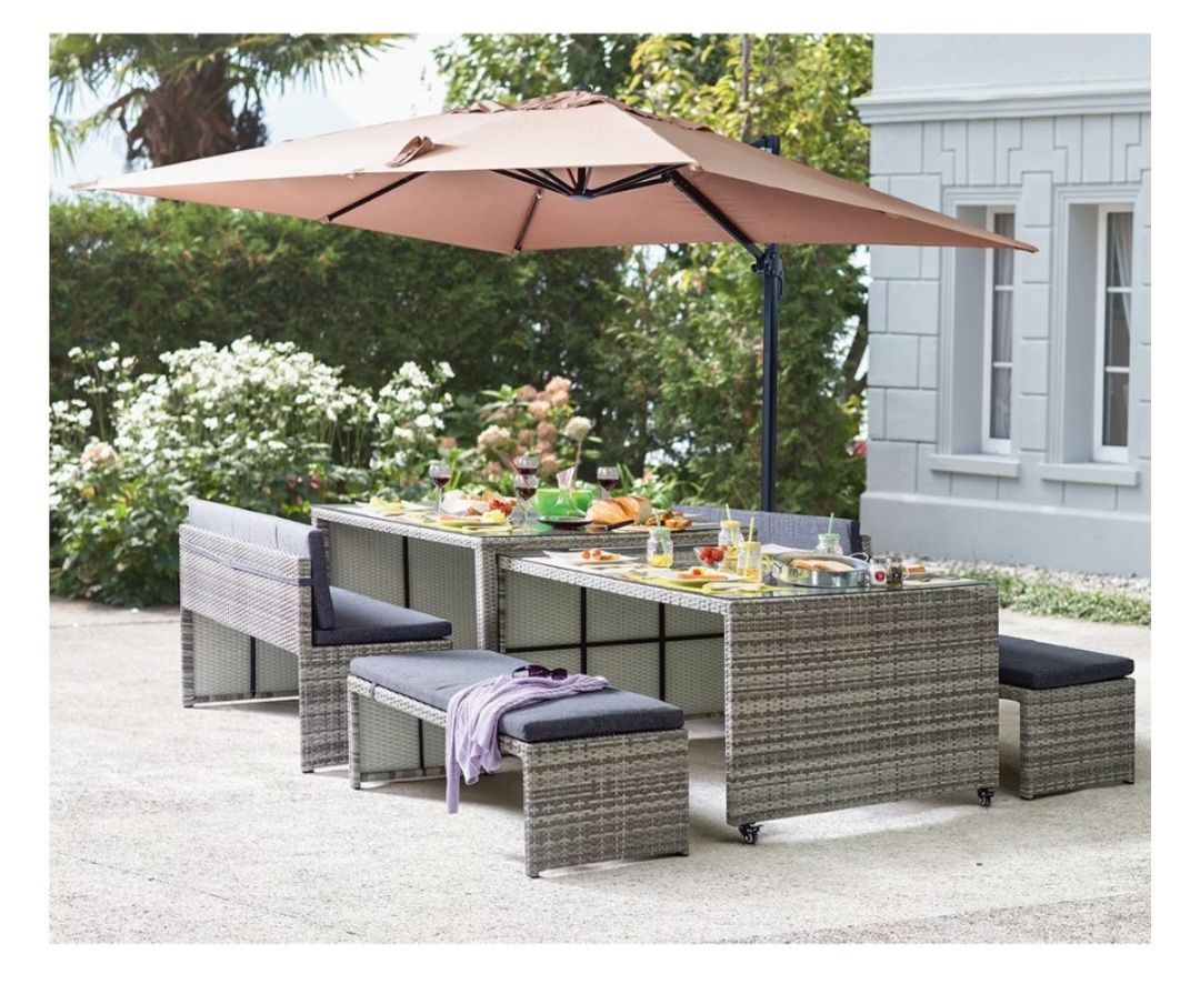 Set di tavolo e panche: Gartenlounge-Set "Melba #21", Gartentisch – Usato da Steinerberg venduto da MiraEl 2