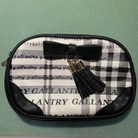 Kosmetik Tasche mit 2 Fächer, schwarz