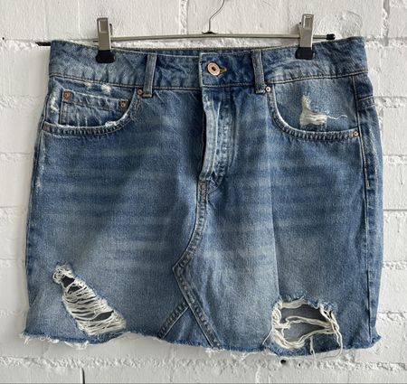 ZARA BASIC – Jeans Rock „Z1975 Denim“ / Gr. M