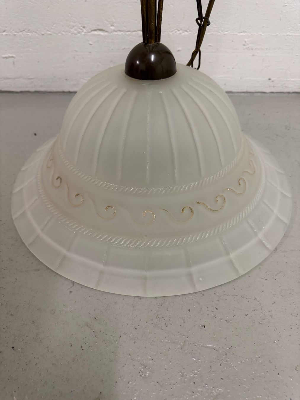 Lampadari & plafoniere: Hängeleuchte Opalglas Messing – Usato da Feldmeilen venduto da Allerlei3112 4