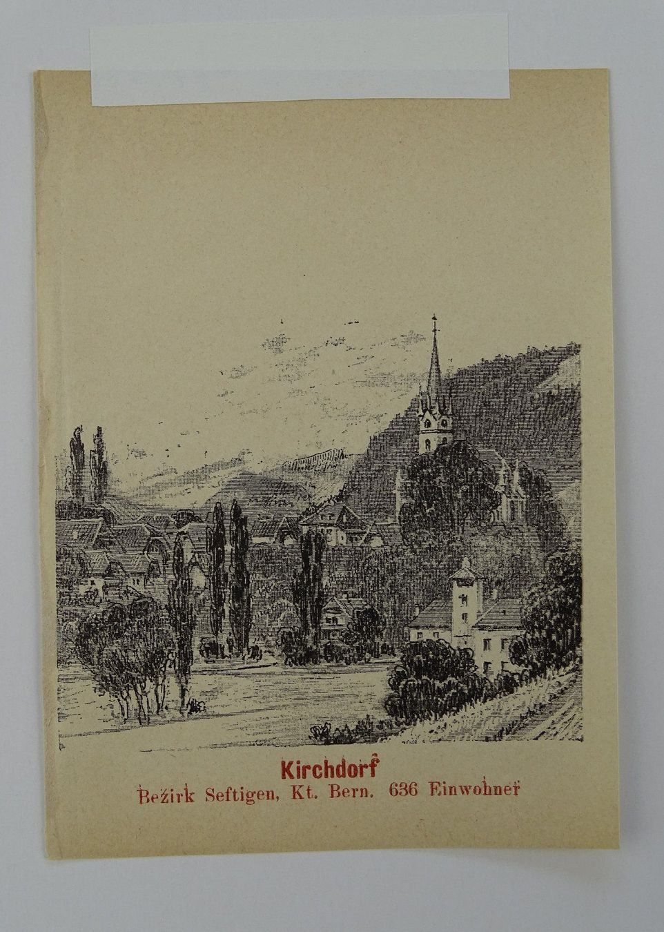 Incisioni: KIRCHDORF, ZINKÄTZUNG 1896 – Usato da Grüningen venduto da Kartensammler 2