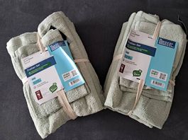 Frottier Sets Baumwolle 2x neu, mintgrün