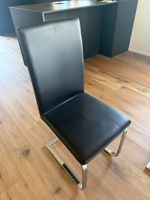 Stuhl Leder Schwarz Freischwingend