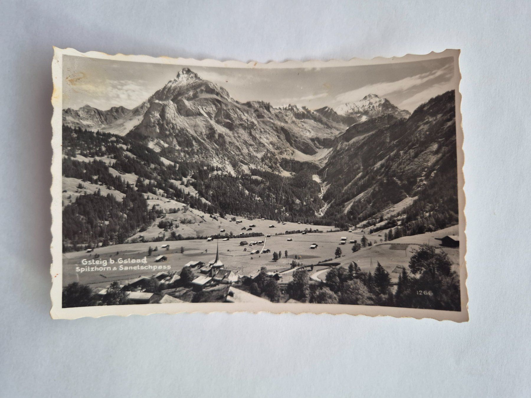 Cartoline postali: Alte Ansichtskarte Gsteig b. Gstaad Spitzhorn & Sanetschp... – Usato da Langendorf venduto da zvonu161