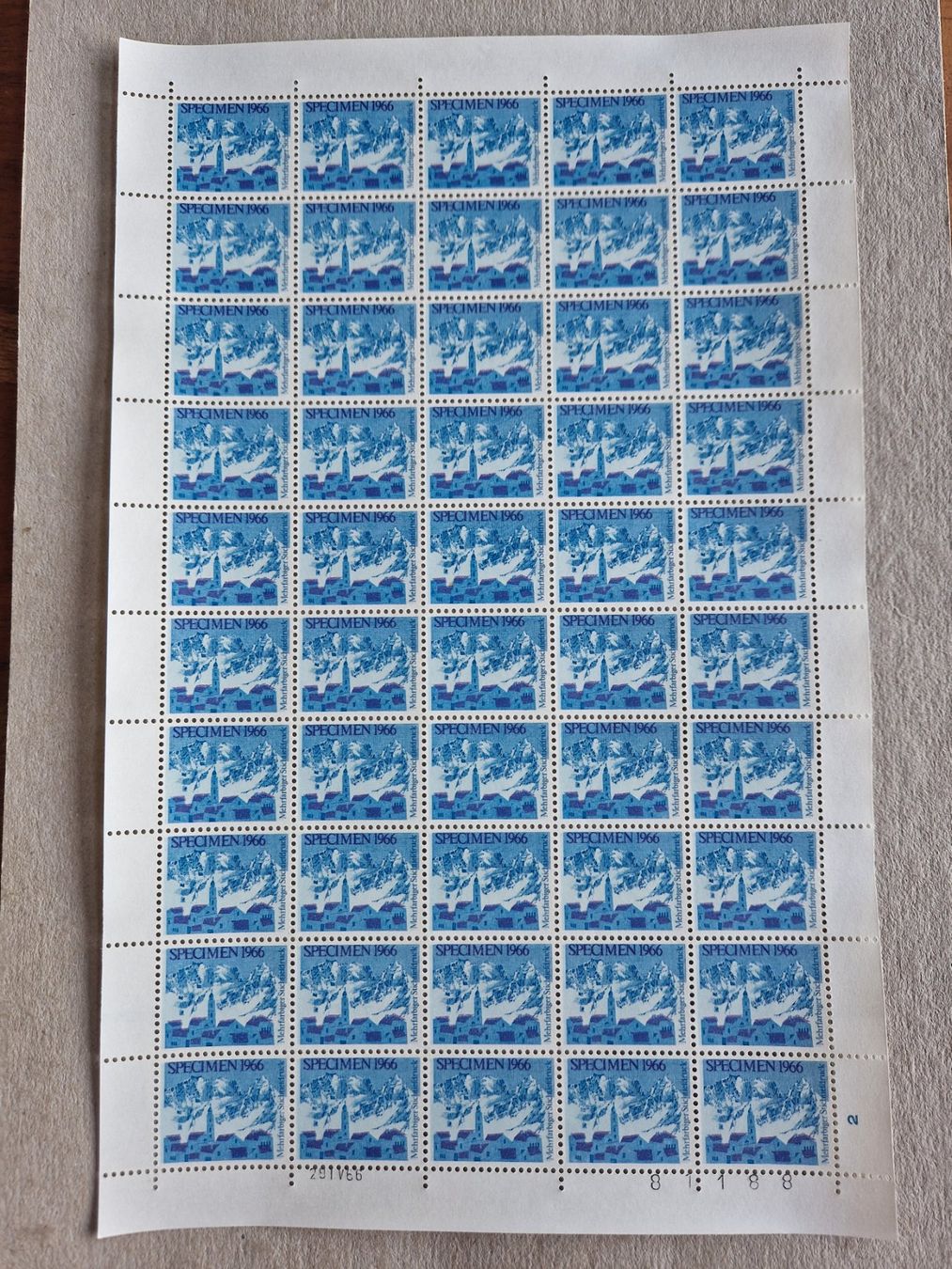 Tutti i francobolli: Specimen 1966  feuille complète  neuf ** – Usato da Bouveret venduto da hckoala