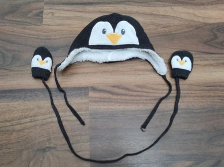 Set Mütze und Handschuhe Pinguin Grösse 41 von Smile