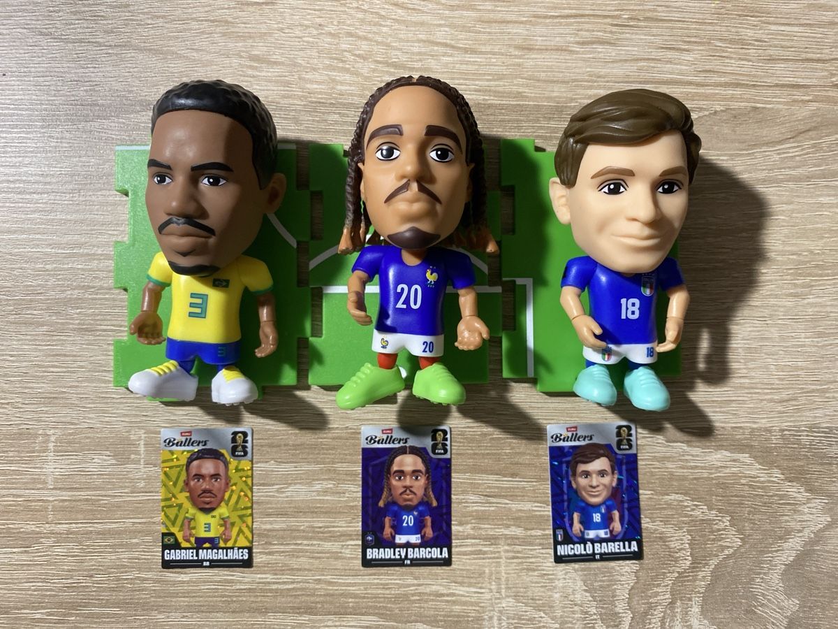 Figuren: 3 Zuru Ballers - Barella, Gabriel, Barcola – Neu (gemäss Beschreibung) aus Schlieren von MajinCorina