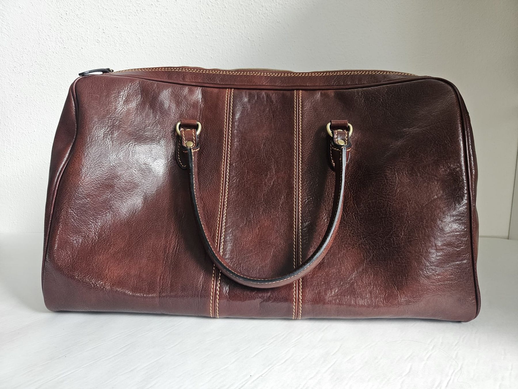 Vera Pelle Borse: Vera Pelle Leder Reisetasche – Nuovo (secondo la descrizione) da Schaffhausen venduto da Alforall 2
