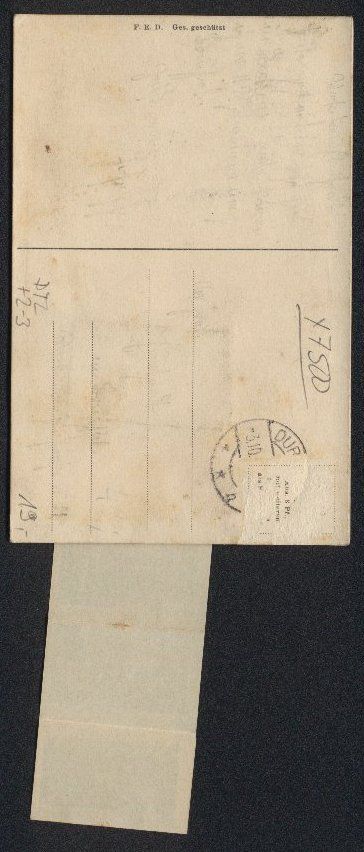 Cartoline postali: Leporello-AK Karlsruhe, Briefträger mit – Usato da Berlin venduto da bartko-reher 1