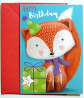 Geburtstag anniversaire carte Karte renard Fuchs fox   #5095