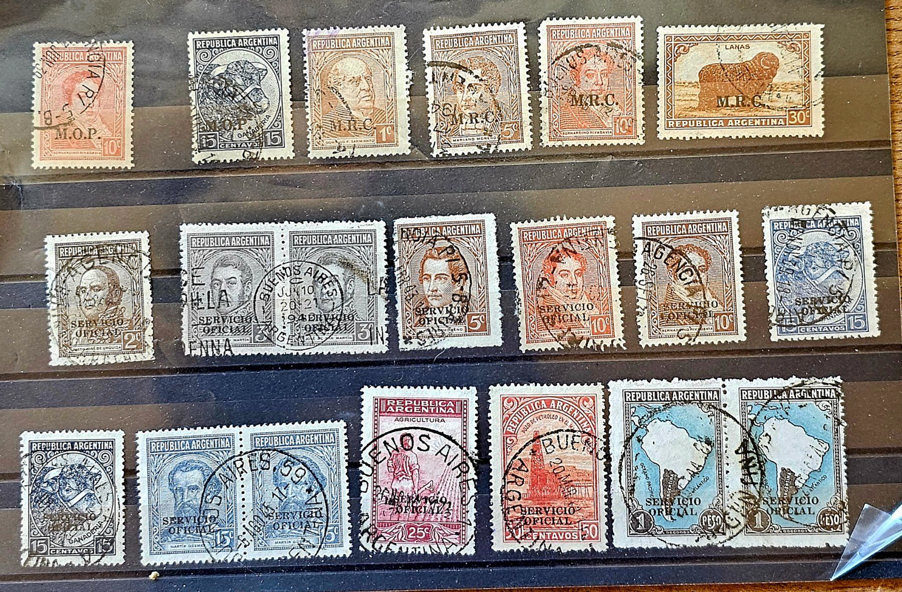 Alle Briefmarken: Argentinien- alte Marken mit Aufdruck – Gebraucht aus Les Valettes von Nuba1
