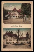 AK Belp, Gasthof zum Kreuz, Blick auf das Schloss