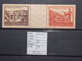 Alliierte Bes Zo- Thüringen Mi-Nr. W Zd 1 lll Postfrisch