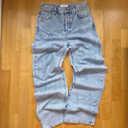 Mango Jeans Wide Leg Hellblau, Gr. 36