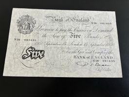 1950s white five pound 