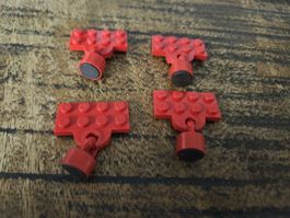 lego 737ac01 lot de 4 pièces Red Plate, Modified 2 x 4