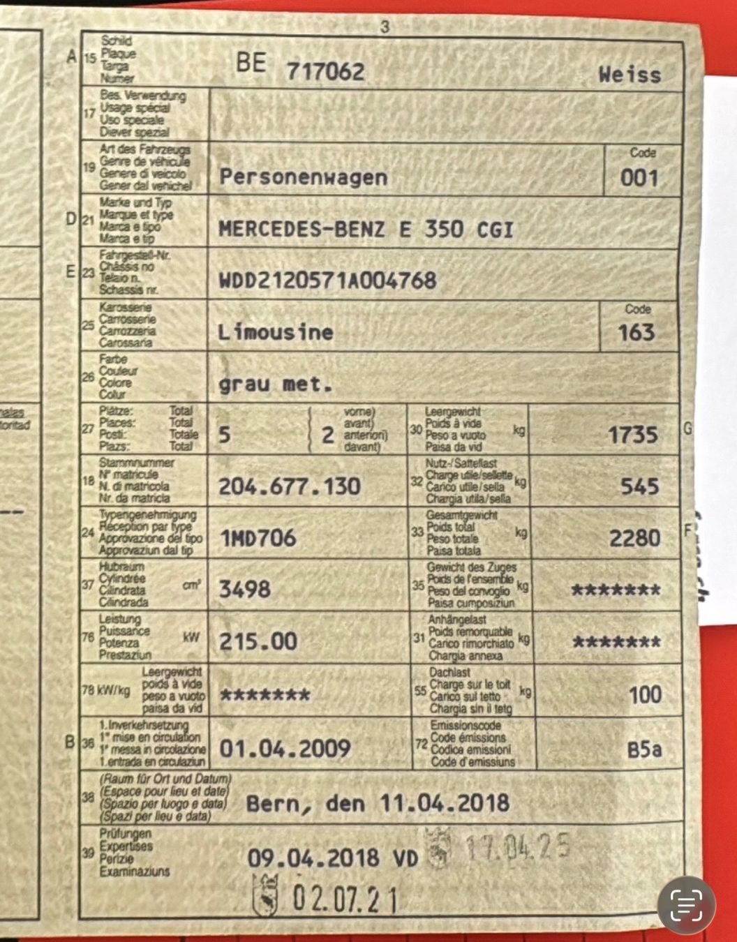 Mercedes-Benz Automobili: Mercedes-Benz E-Klasse 350 CGI / Eintauschfahrzeug – Usato da Münsingen venduto da Garage.Germano.AG 9
