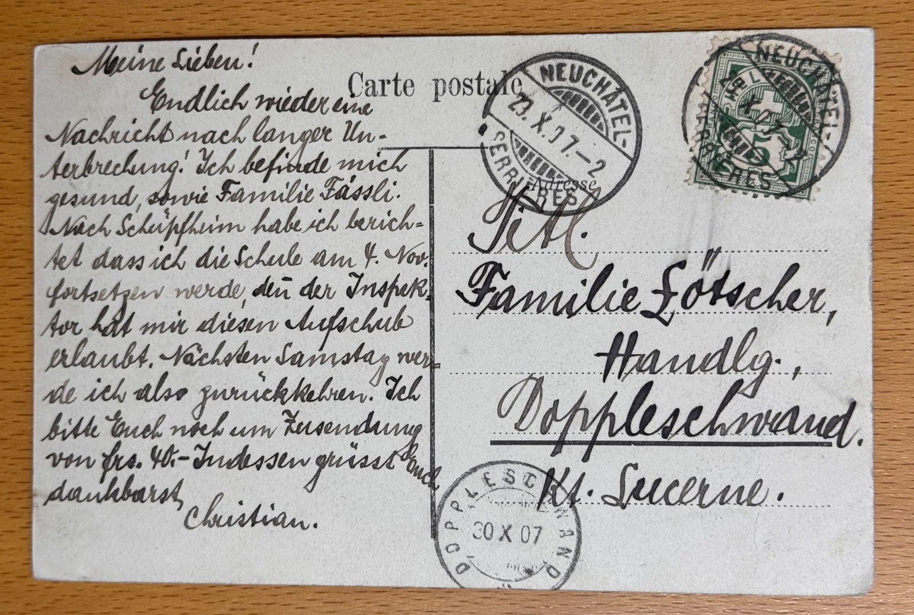 Cartoline postali: Historische Ansichtskarte Neuchâtel - Musée des Beaux-Arts – Usato da Andwil SG venduto da Ariisa1234 1