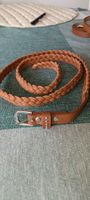Braided belt, "cold orange", casual style